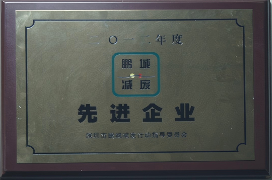 鹏城减废先进企业2012年度