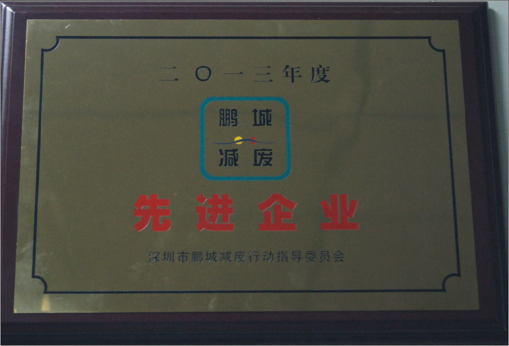 鹏城减废先进企业2013年度